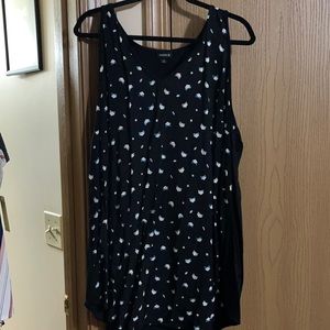 Torrid size 20 black tank top with cat shapes